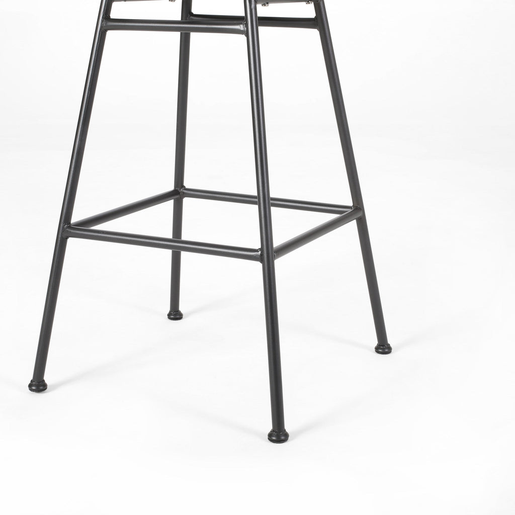 Sawtelle Outdoor Wicker Barstools, Set of 2