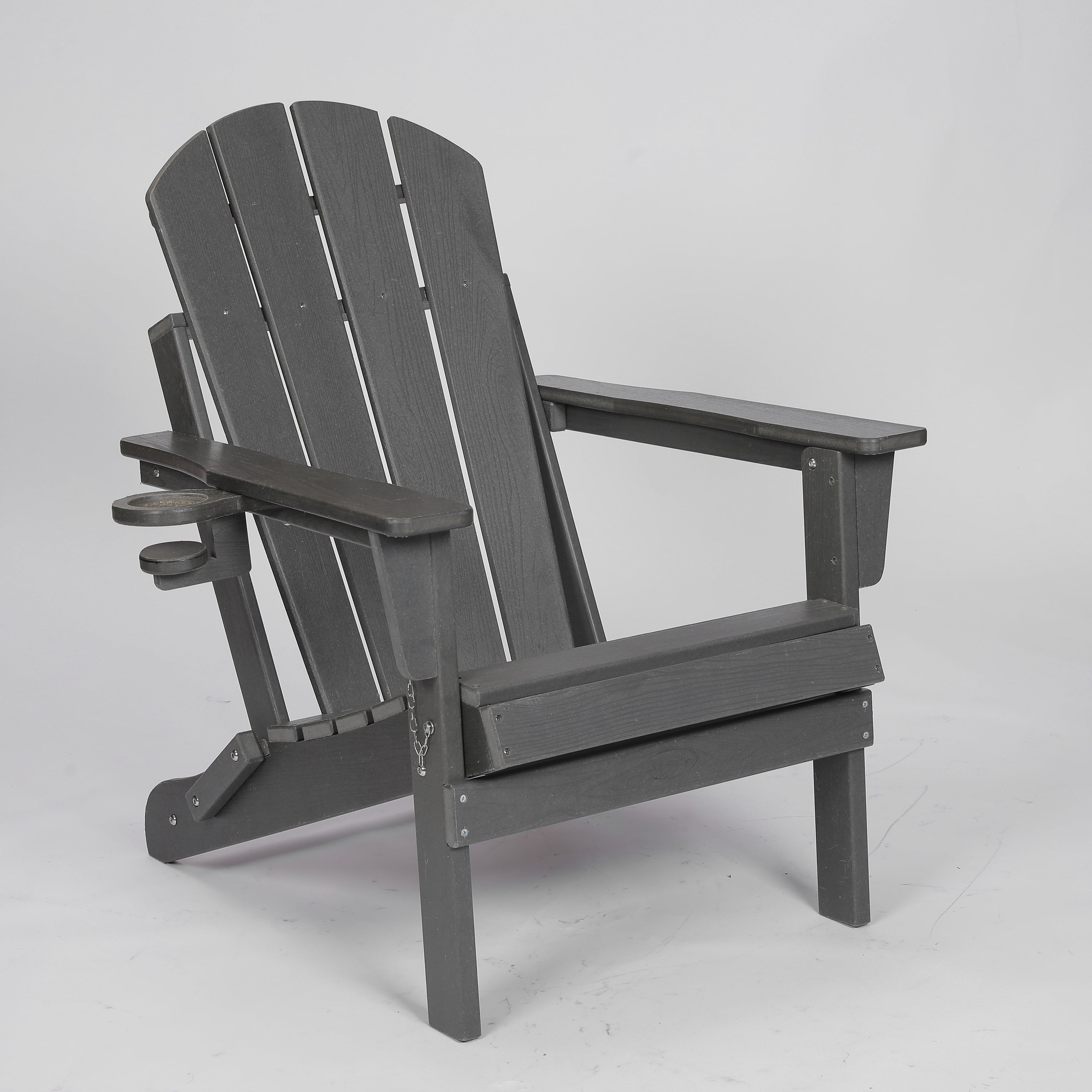 Composite Folding Adirondack Chair with Dual Cup Holder