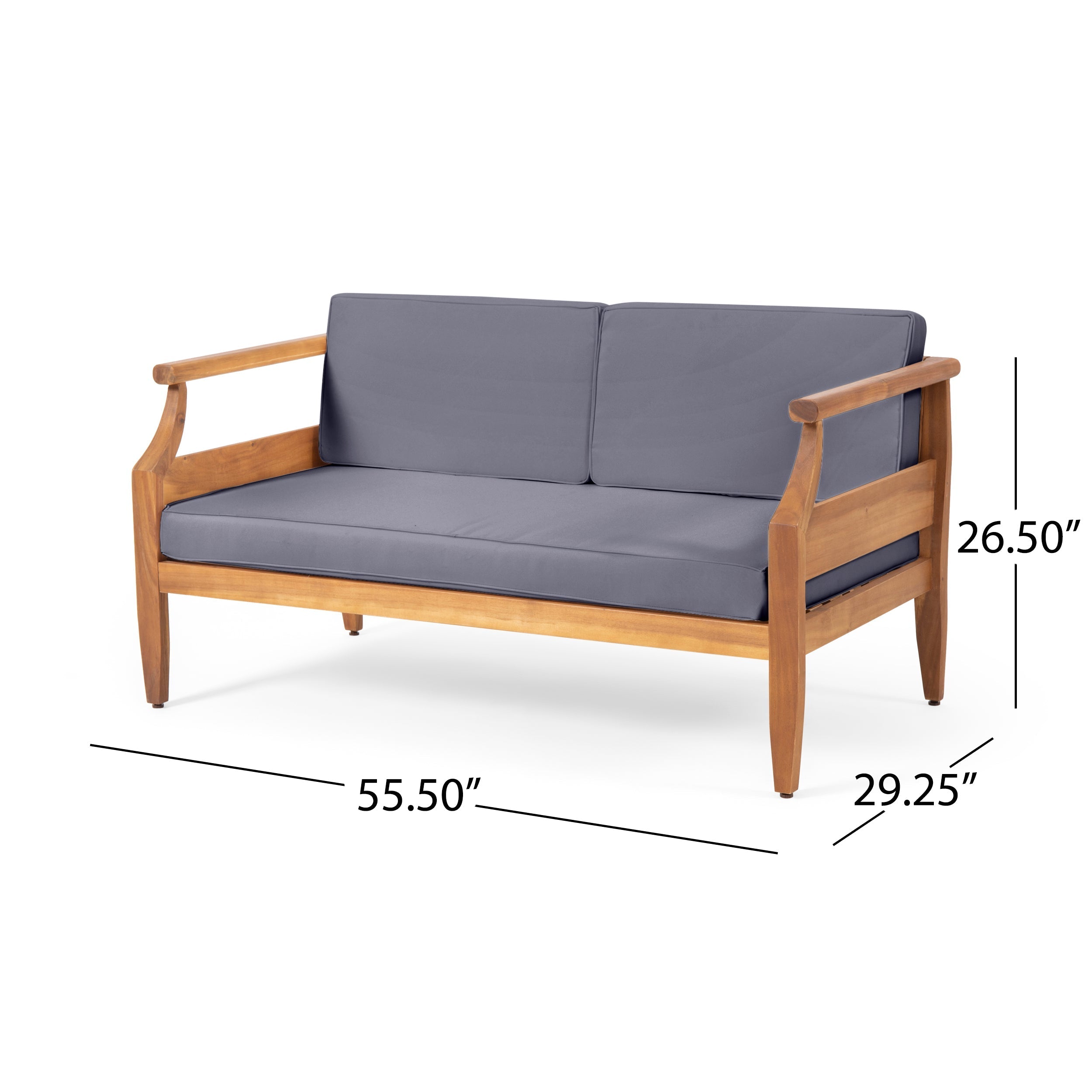 Aston 2 Piece Outdoor Patio Conversation Seating Set