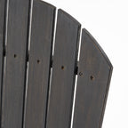 Outdoor Weather Resistant Acacia Wood Adirondack Dining Chairs, Set of 2