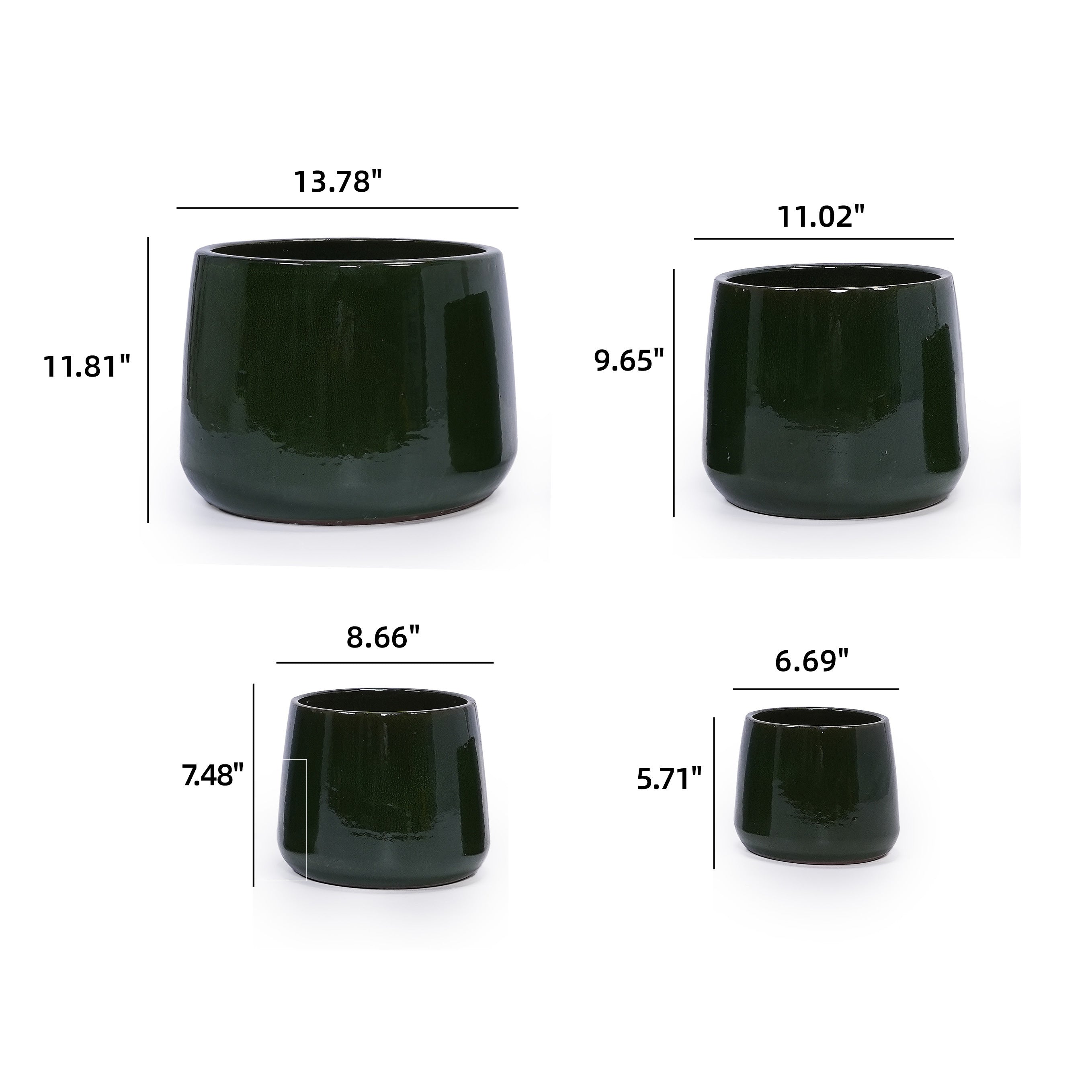 Faro Handmade Ceramic Planter, Set of 4