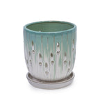 Aven Teal Handmade Ceramic Planter, Set of 2