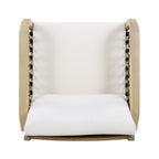 Millie Outdoor Acacia Wood Club Chair