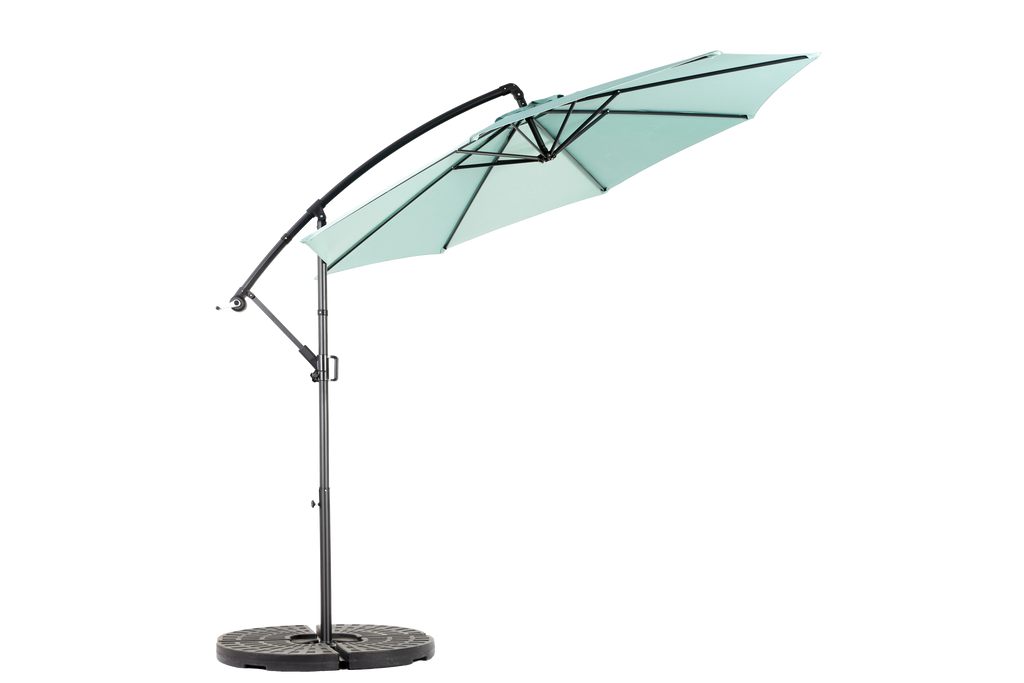 10' Offset Hanging Market Patio Umbrella w/Easy Tilt Adjustment, Base Not Included