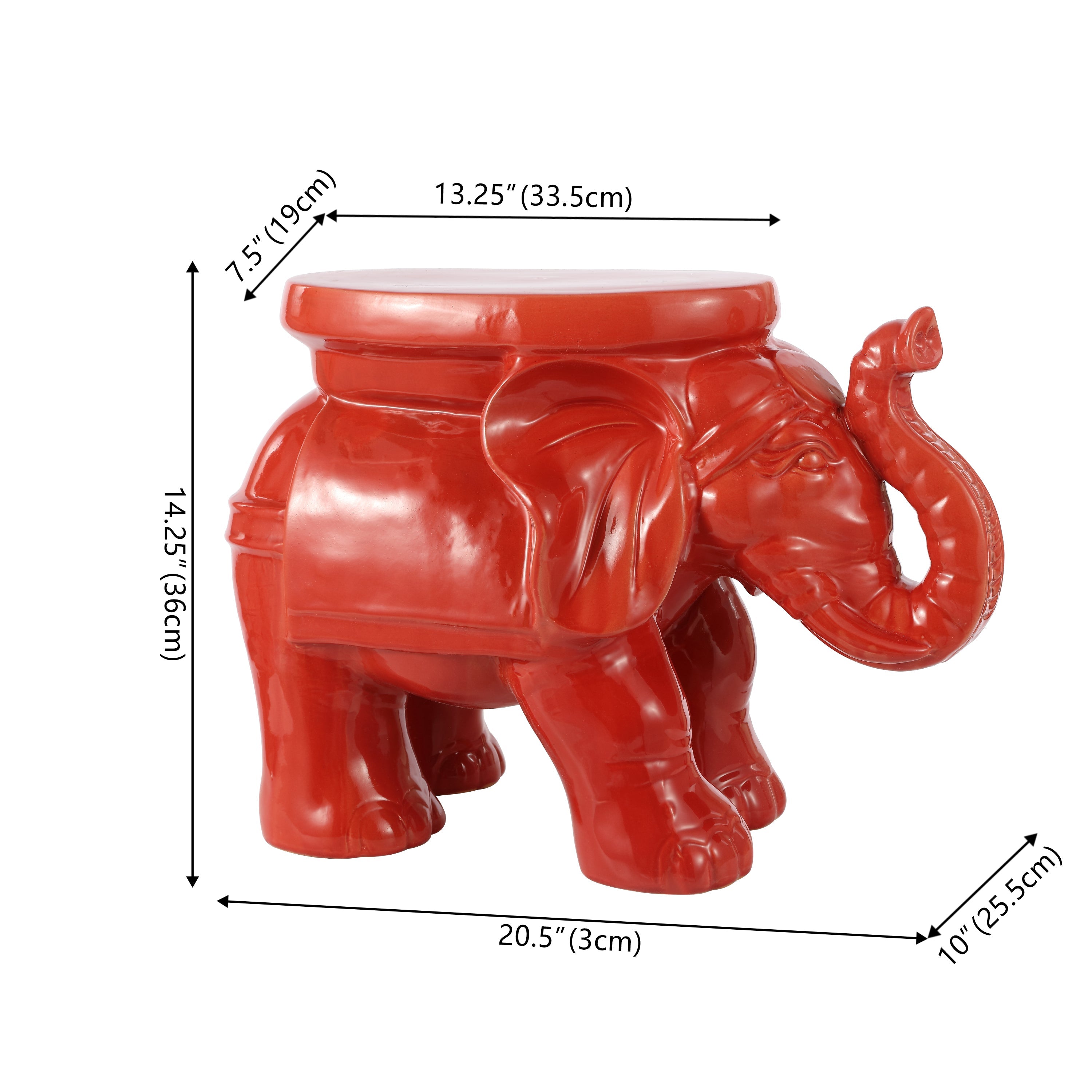 Elephant Ceramic Garden Stool