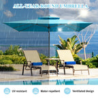 9'x 11' Rectangle Cantilever Umbrella with Center Pole, Base Not Included