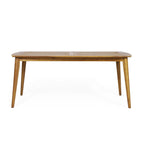 Outdoor Dining Table with Acacia Wood Frame, Teak