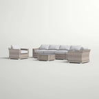 Laguna Sol Fully Assembled 6-Person All-Weather Wicker Sectional Seating Set