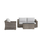 Laguna Sol Stylish Rattan Wicker Fully Assembled 3-Person Outdoor Seating Set