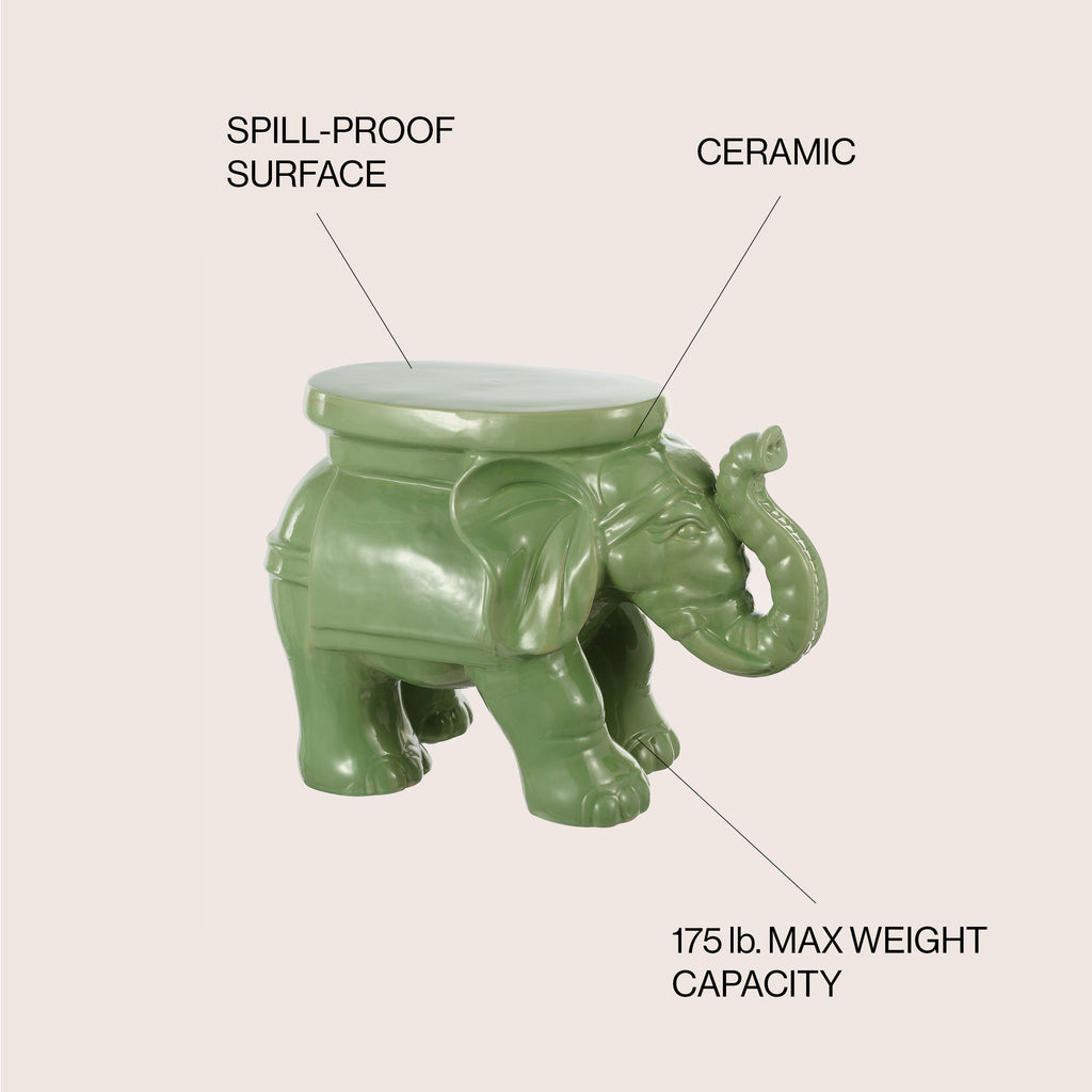 Elephant Ceramic Garden Stool