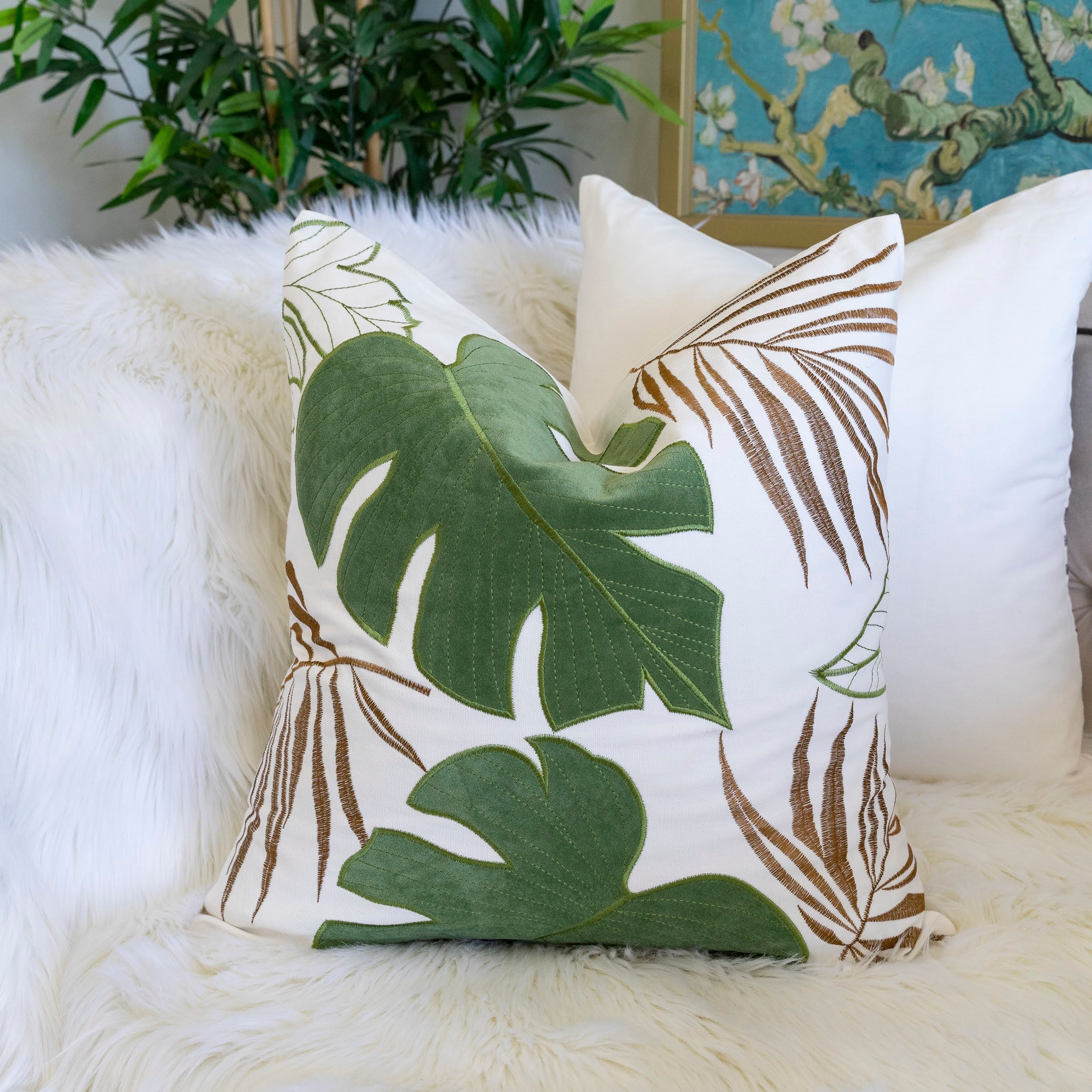 Monstera 20x20 Outdoor Throw Pillow