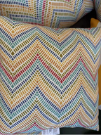 Summer Chevron 18x18 Waterproof & Fade-Resistant Outdoor Throw Pillows, Set of 2