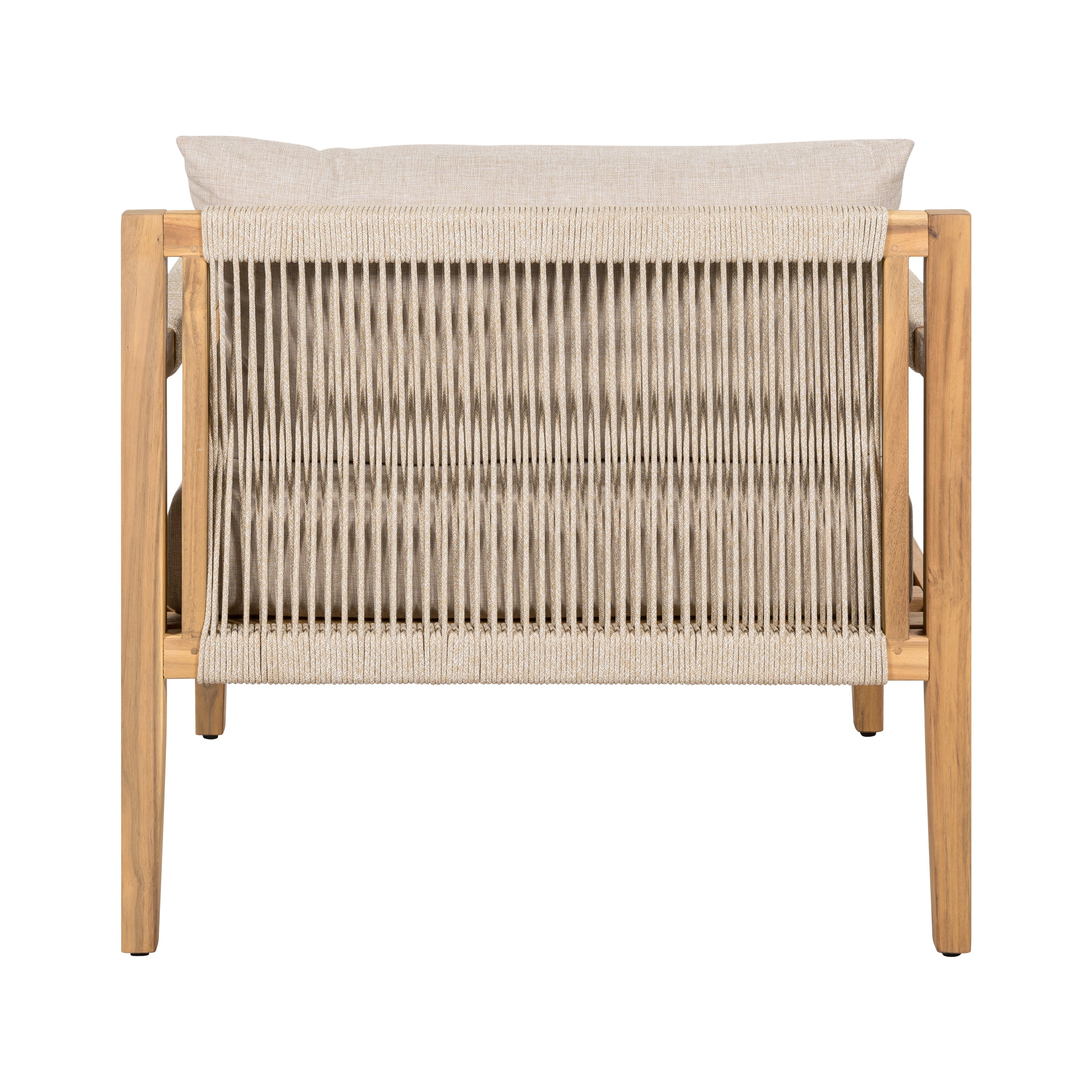 Driftwood Bay Acacia Wood & Beige Rope Outdoor Leisure Chair