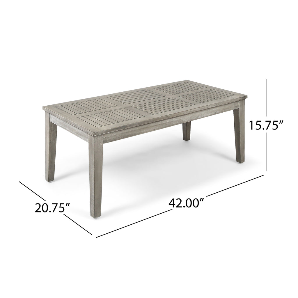 Hampton Rectangular Acacia Outdoor Coffee Table