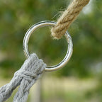Visioned Outdoor Hanging Hammock Swing Chair with Macrame Design and Soft Cushion