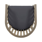 Venerable Outdoor Dining Chair with Slatted Back and Cushion Seat, Set of 2