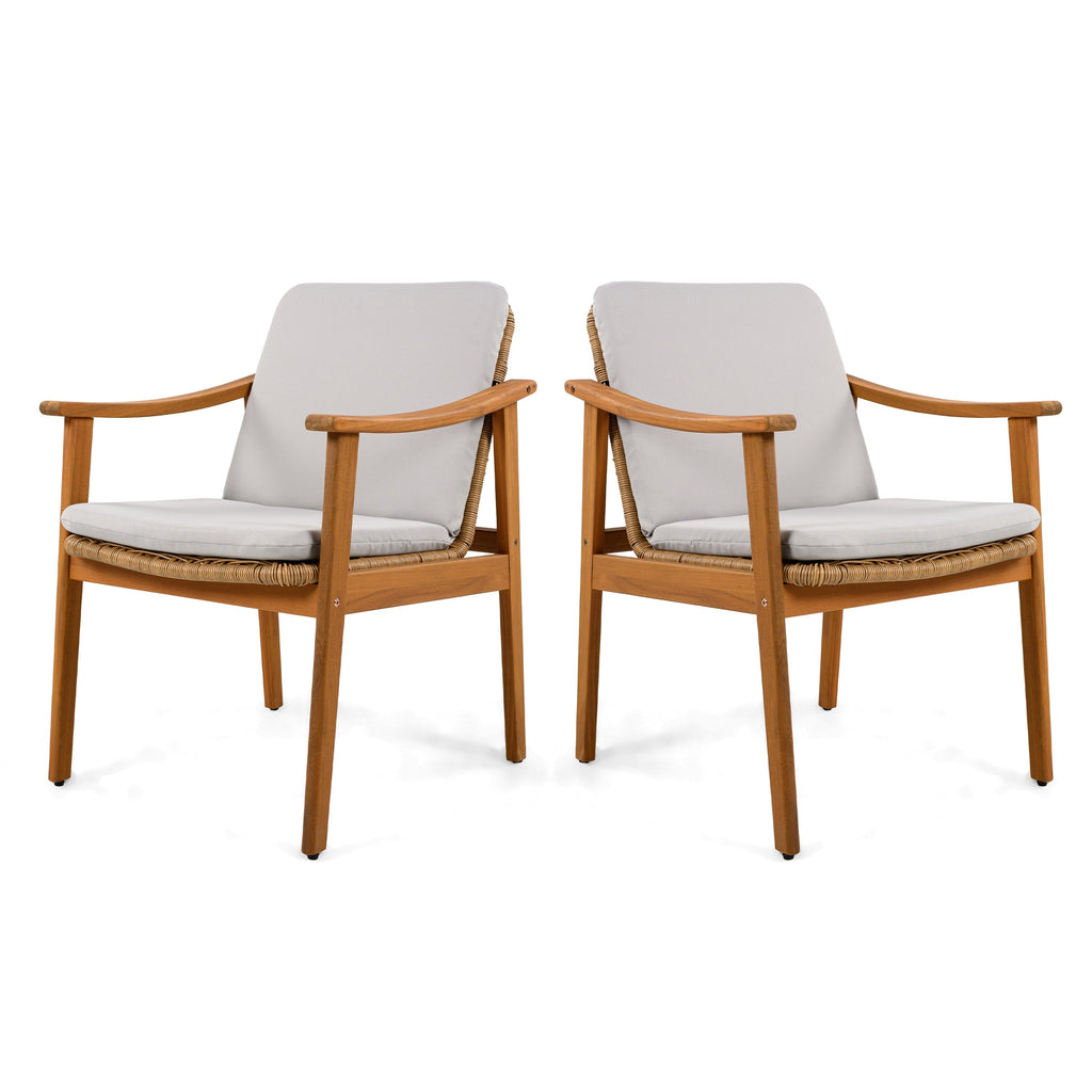 Avenue Acacia Wood Outdoor Dining Chairs, Set of 2