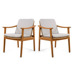 Avenue Acacia Wood Outdoor Dining Chairs, Set of 2