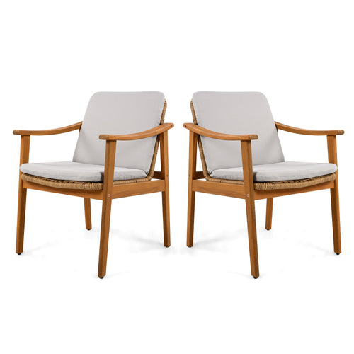 Avenue Acacia Wood Outdoor Dining Chairs, Set of 2