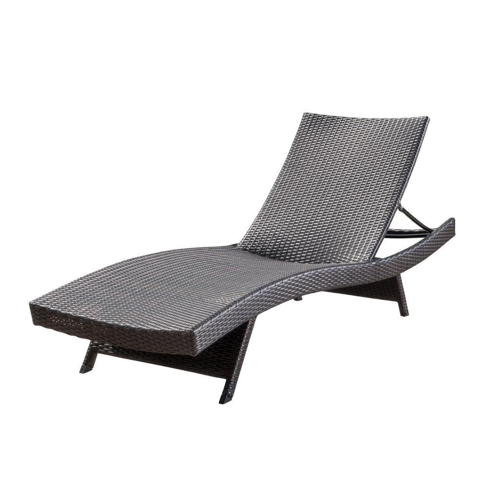 Crete Wicker Chaise Lounge, Set of 2