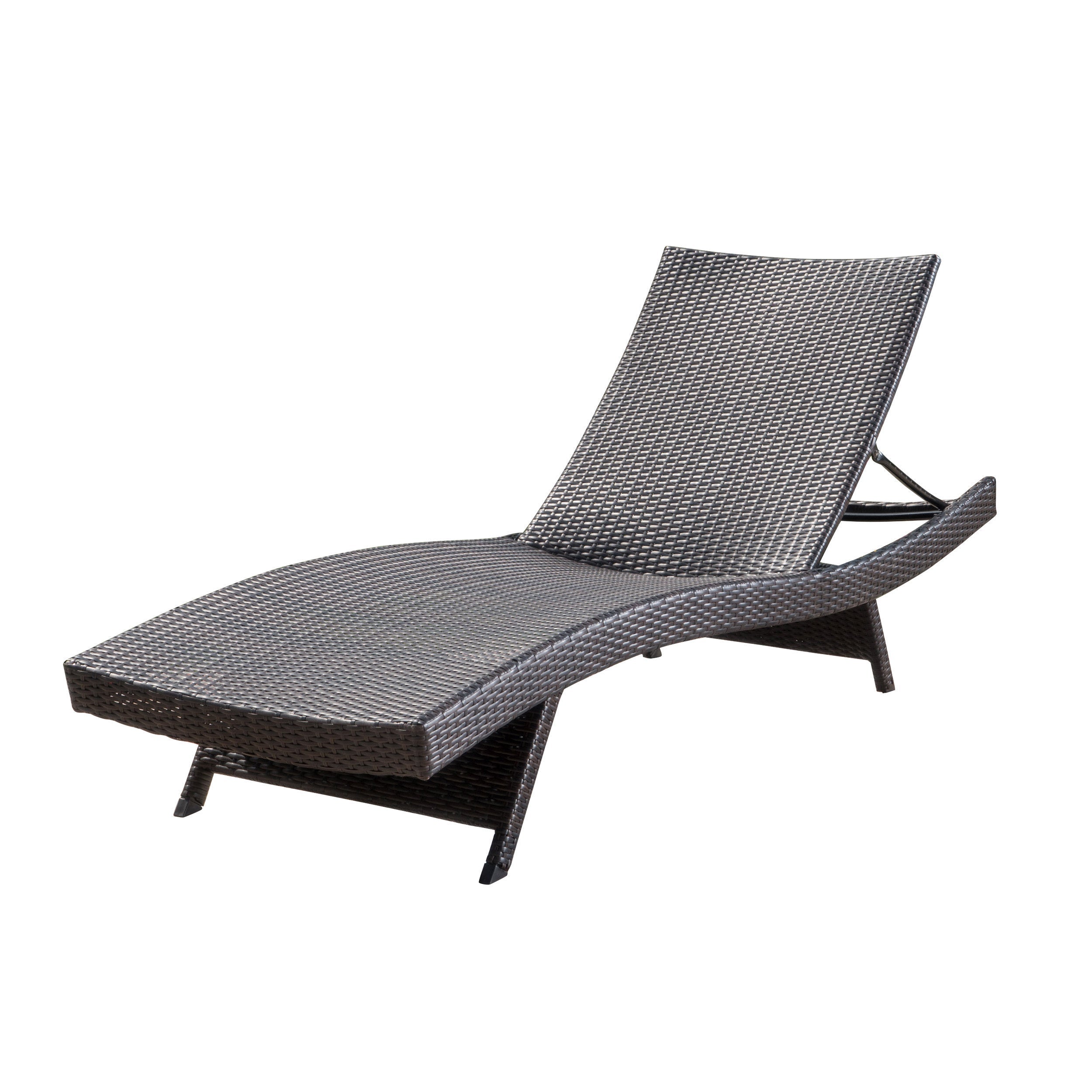 Crete Wicker Chaise Lounge, Set of 2