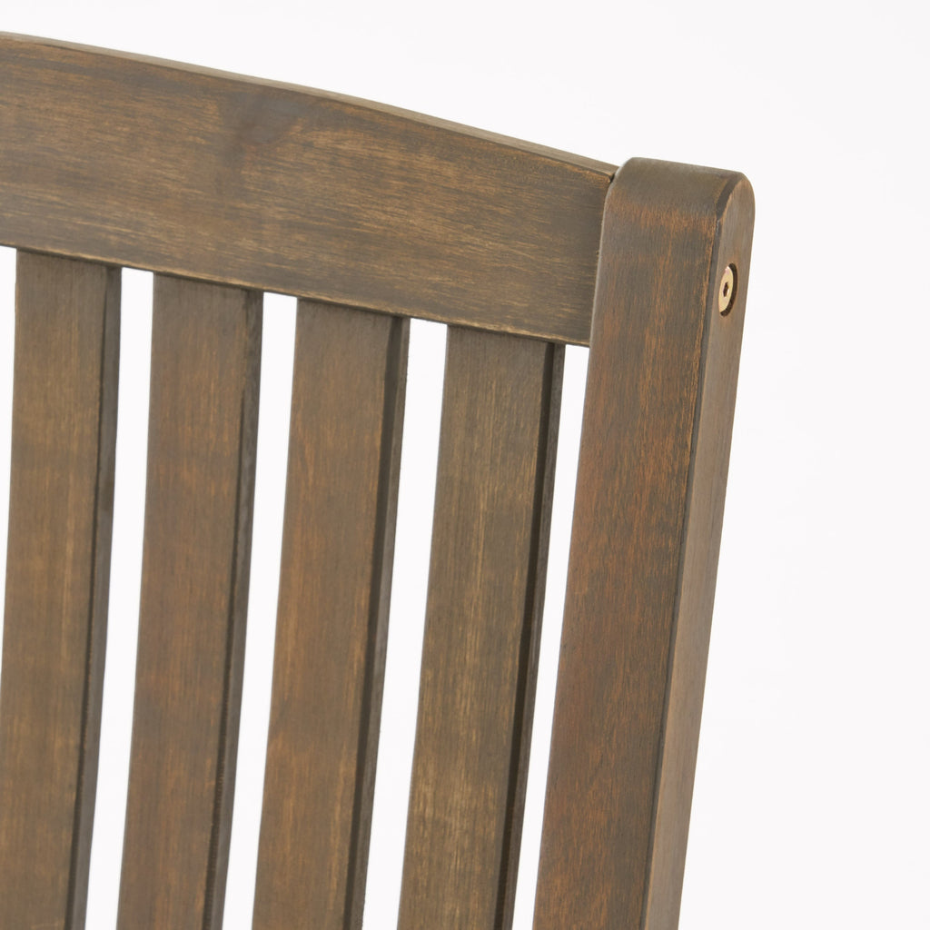 Muse Outdoor Acacia Rocking Chair with Slat Design