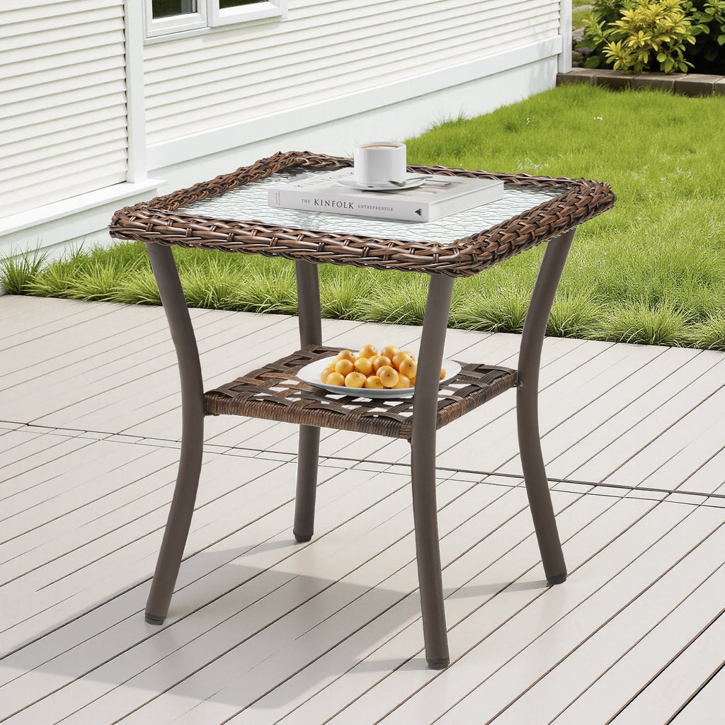Marlowe Wicker Outdoor Side Table