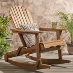 Echoes Outdoor Acacia Wood Adirondack Rocking Chair