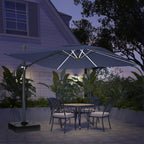 11' Square Cantilever Patio Umbrella with LED Light, Base Not Included