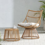 Enduring 2-Piece Rattan Patio Set with Club Chair and Side Table