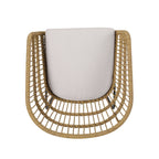 Outdoor Chair with Sled Legs and Curved Frame, Set of 2