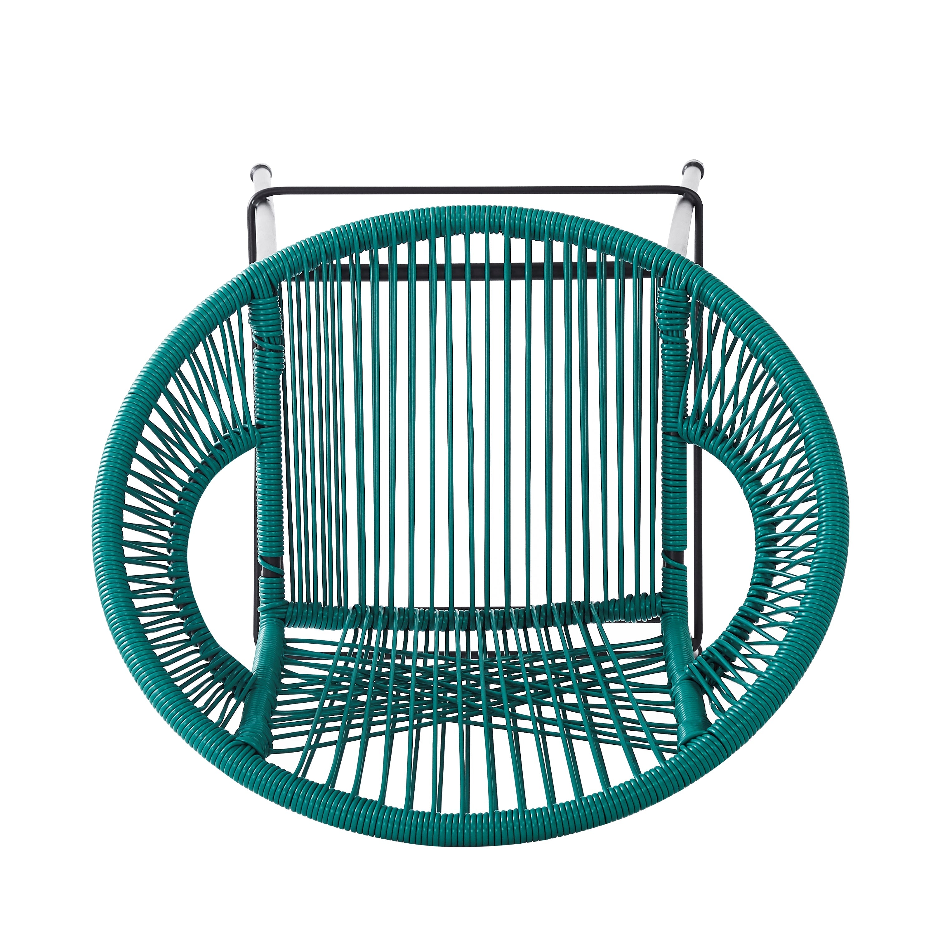 Entwined Outdoor Bar Stool with Ergonomic Design and Footrest, Set of 2