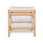 Indira Outdoor Acacia Wood Club Chair with Water-Resistant Cushion