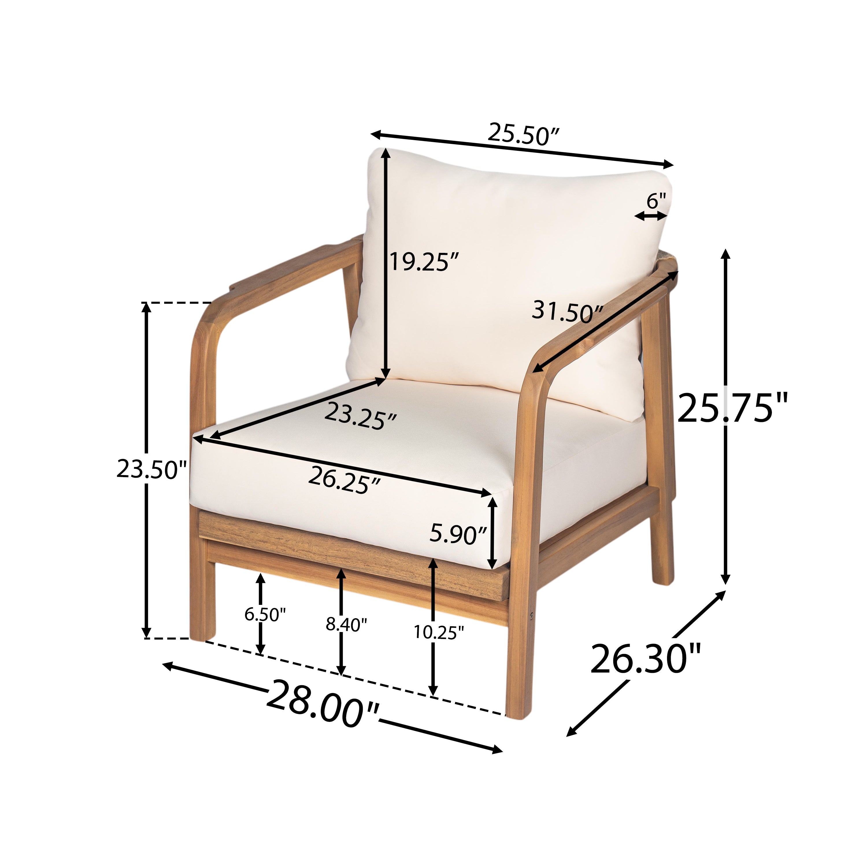 Calder Outdoor Lounge Chair with Woven Backrest