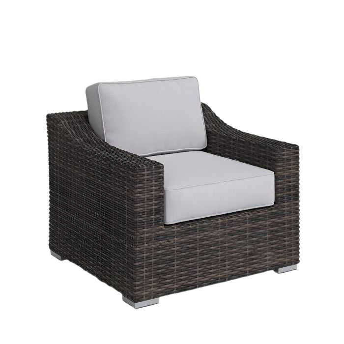 Laguna Sol Sloped Arm All-Weather Wicker Patio Chair with Cushions