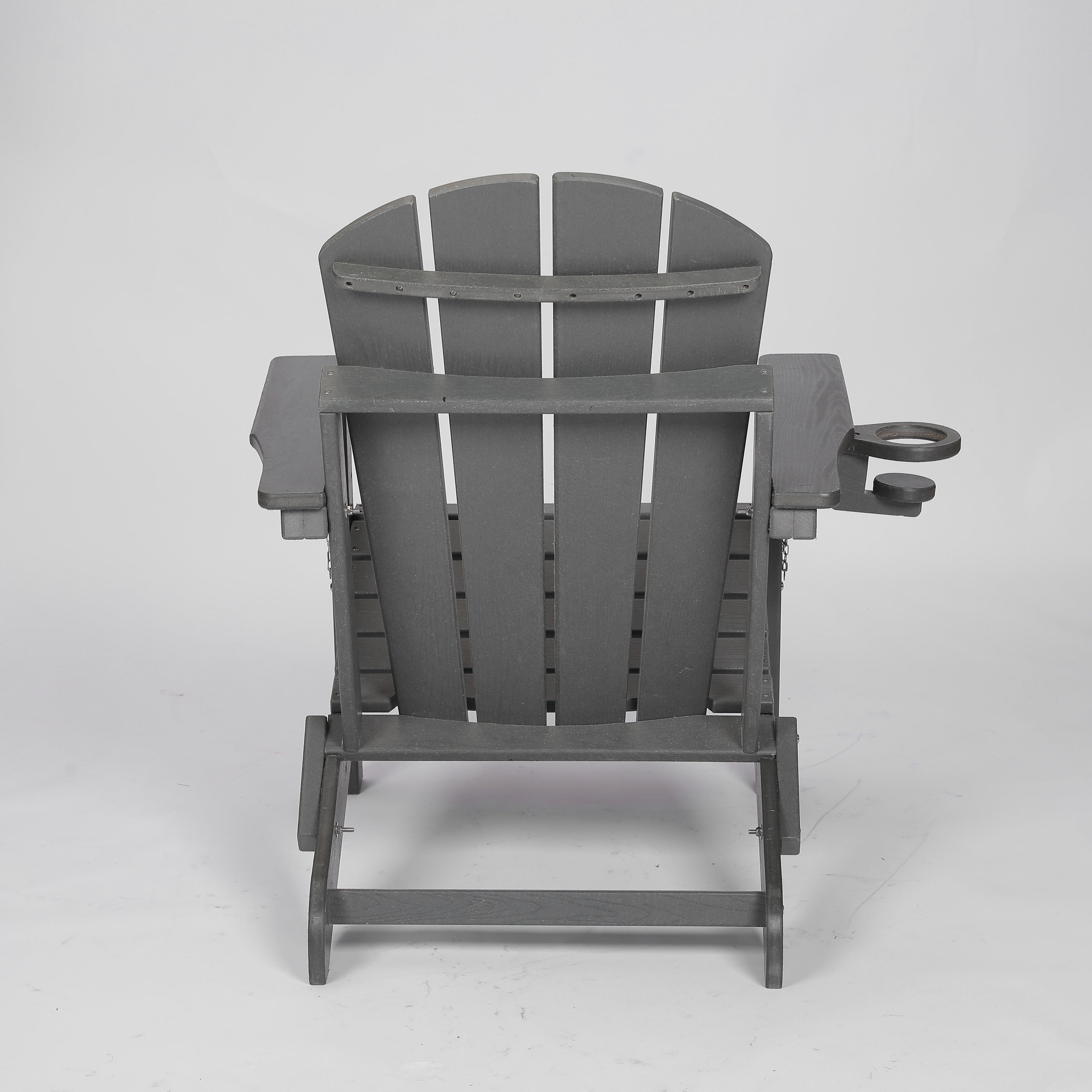 Composite Folding Adirondack Chair with Dual Cup Holder