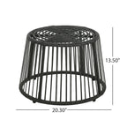 Strontianite 2-Piece Patio Set with Side Table and Wicker High Back Chair