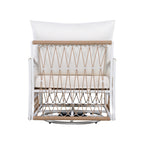 Caspian Outdoor Handwoven Rope Accent Swivel Chairs, Set of 2