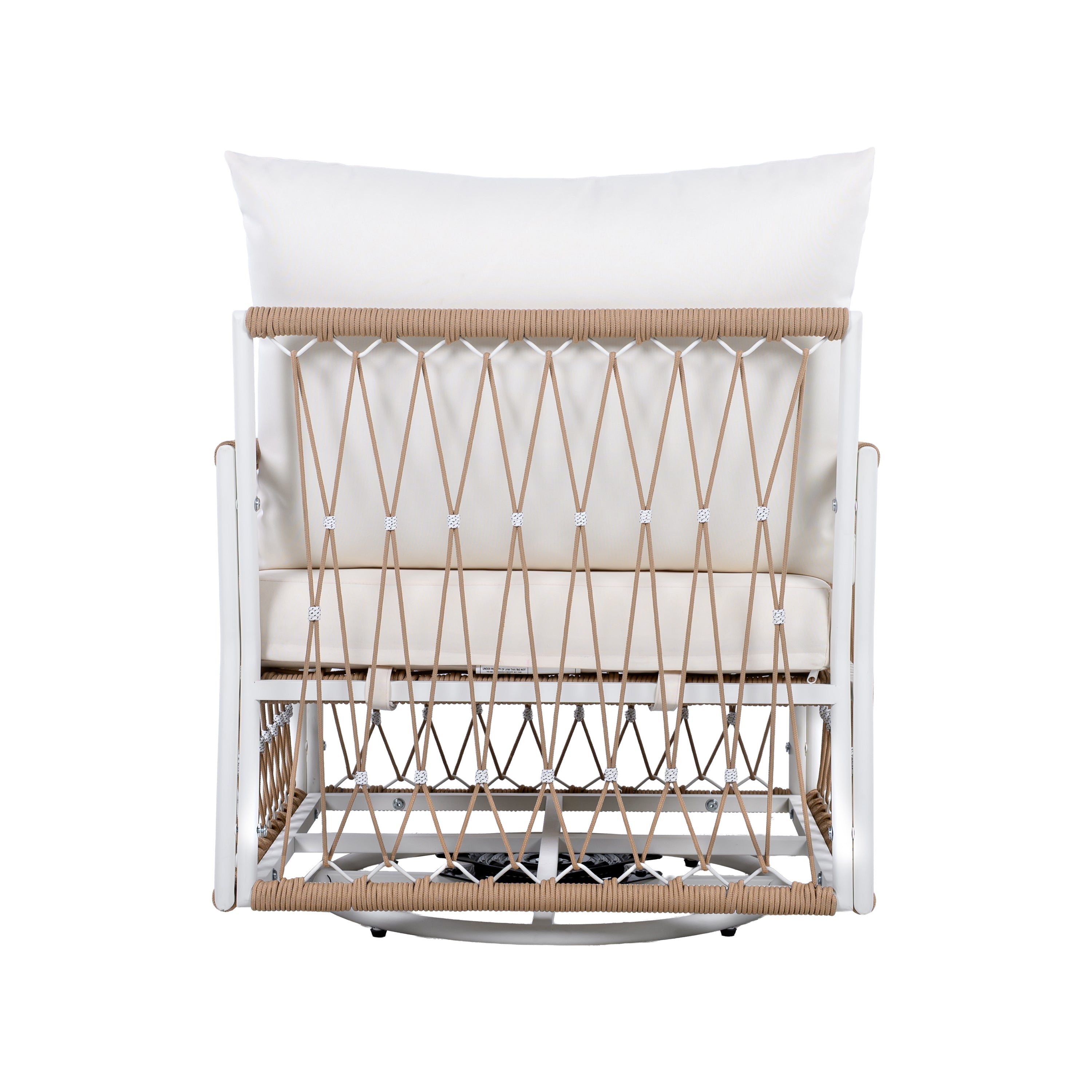 Caspian Outdoor Handwoven Rope Accent Swivel Chairs, Set of 2