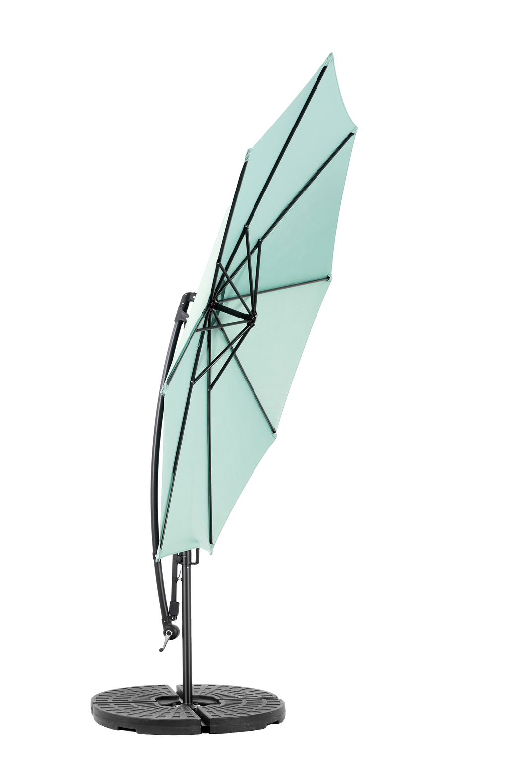 10' Offset Hanging Market Patio Umbrella w/Easy Tilt Adjustment, Base Not Included