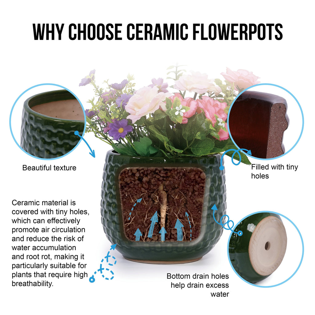 Bex Handmade Ceramic Planter, Set of 3