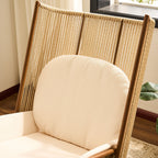 High Square Back Modern Outdoor Rocking Chair