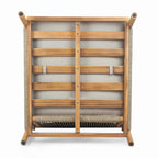 Outdoor Wood Club Chair with Rope Accents