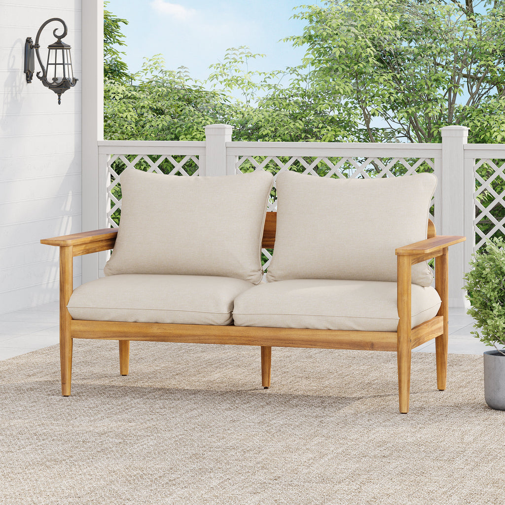 Terassi Outdoor Acacia Wood Loveseat