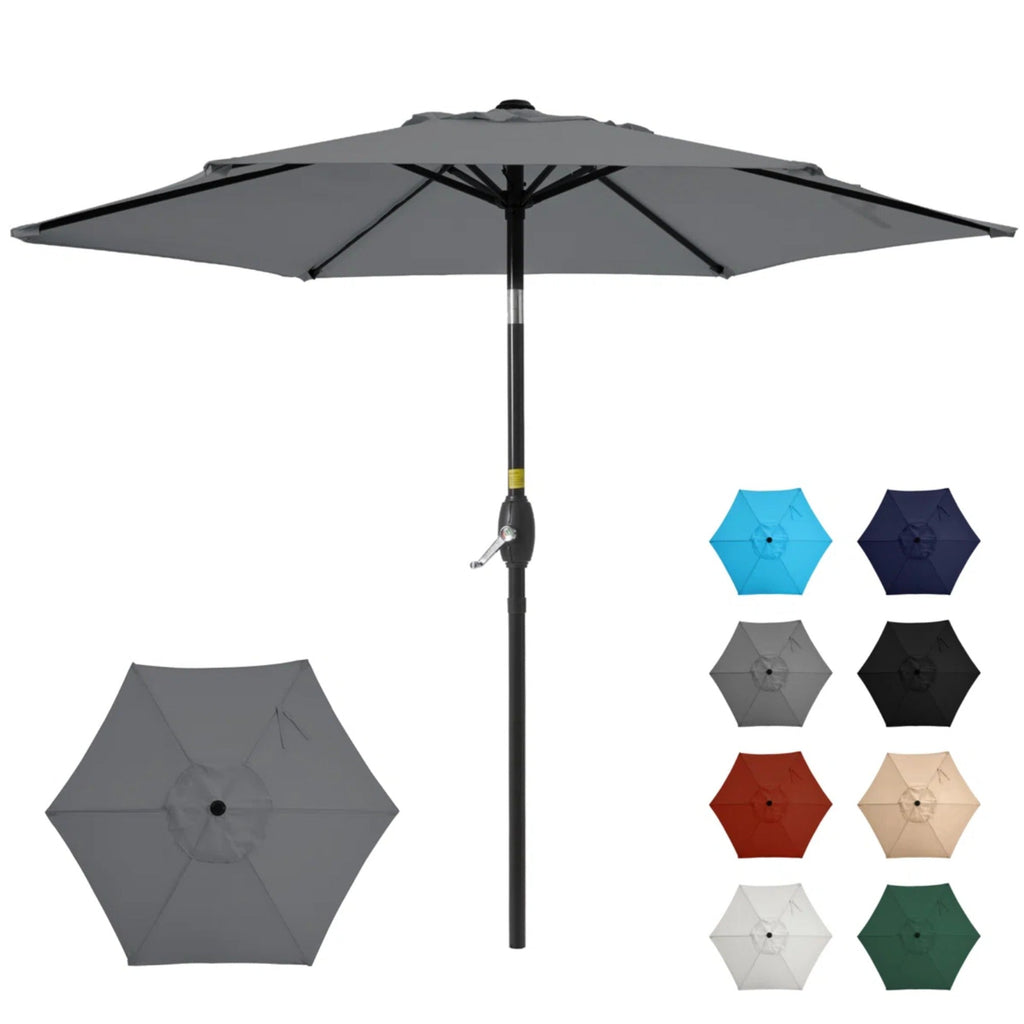 7.5 Feet Market Umbrella with Crank Lift & Tilt, Base Not Included