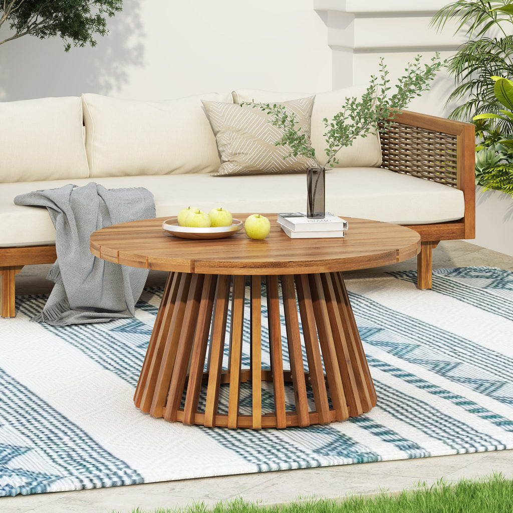 Tidewell Outdoor Acacia Wood Coffee Table