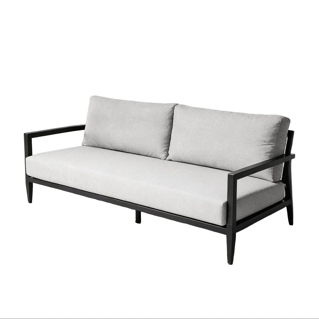Mariner Outdoor Aluminum Sofa with Sunbrella Cusions