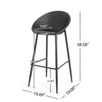 Rhodochrosite Outdoor Bar Stool with Diamond Mesh Pattern and Footrest, Set of 2