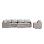 Laguna Sol 5-Person All-Weather Wicker Sectional Seating Set
