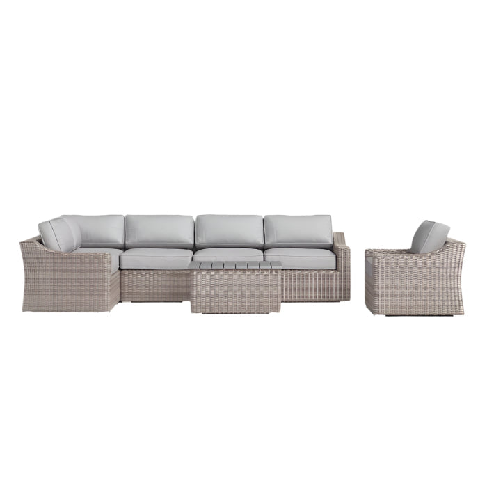 Laguna Sol 5-Person All-Weather Wicker Sectional Seating Set